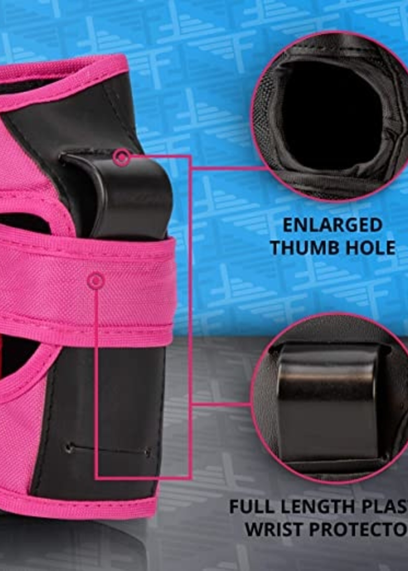 Retrospec Multi-Sport Protective Pad Set  - Pink - 2 Youth (10-14yrs)