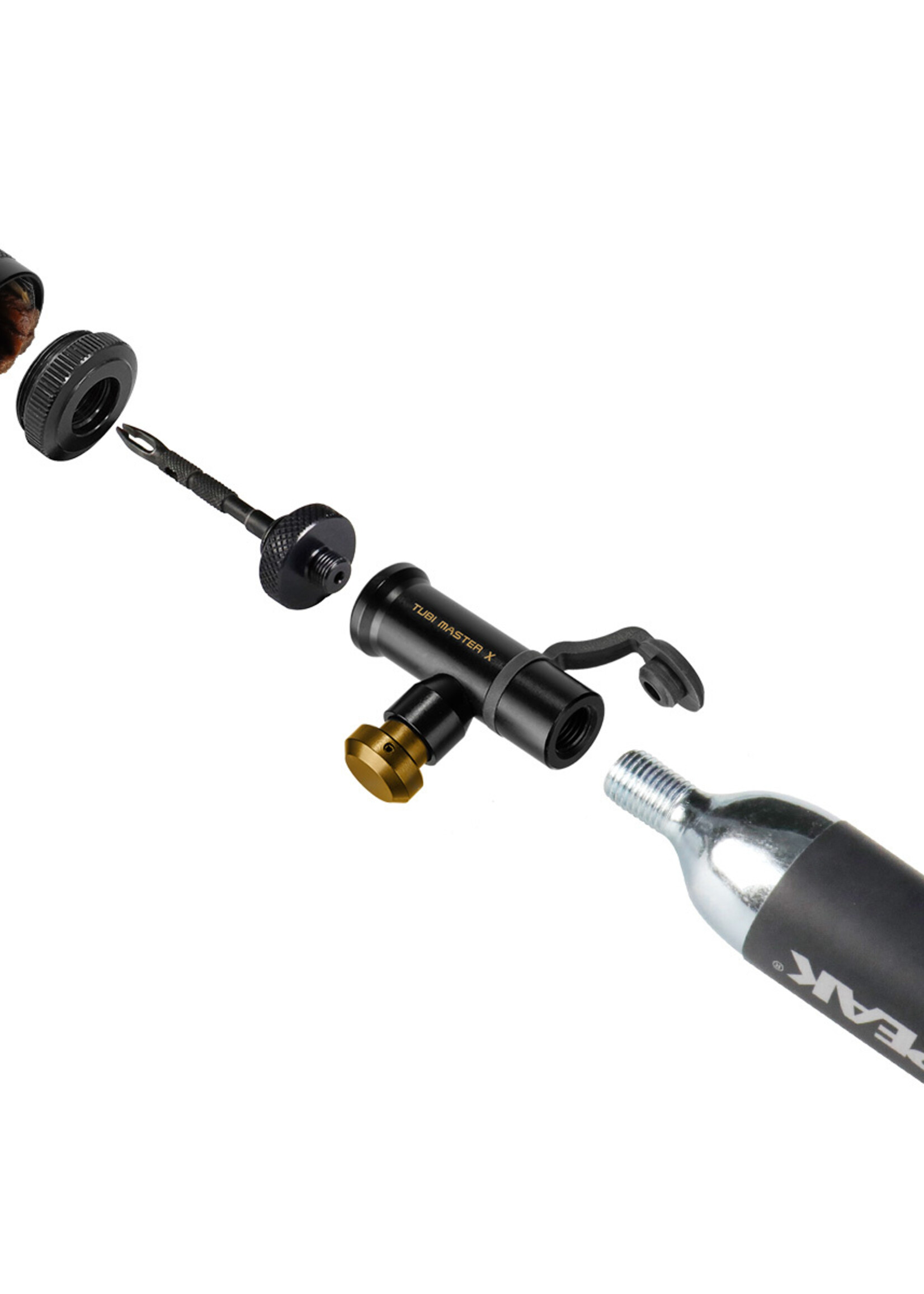 TOPEAK TUB-MSX2 TUBI MASTER+ TUBELESS TIRE REPAIR KIT W/Co2 STAP MN