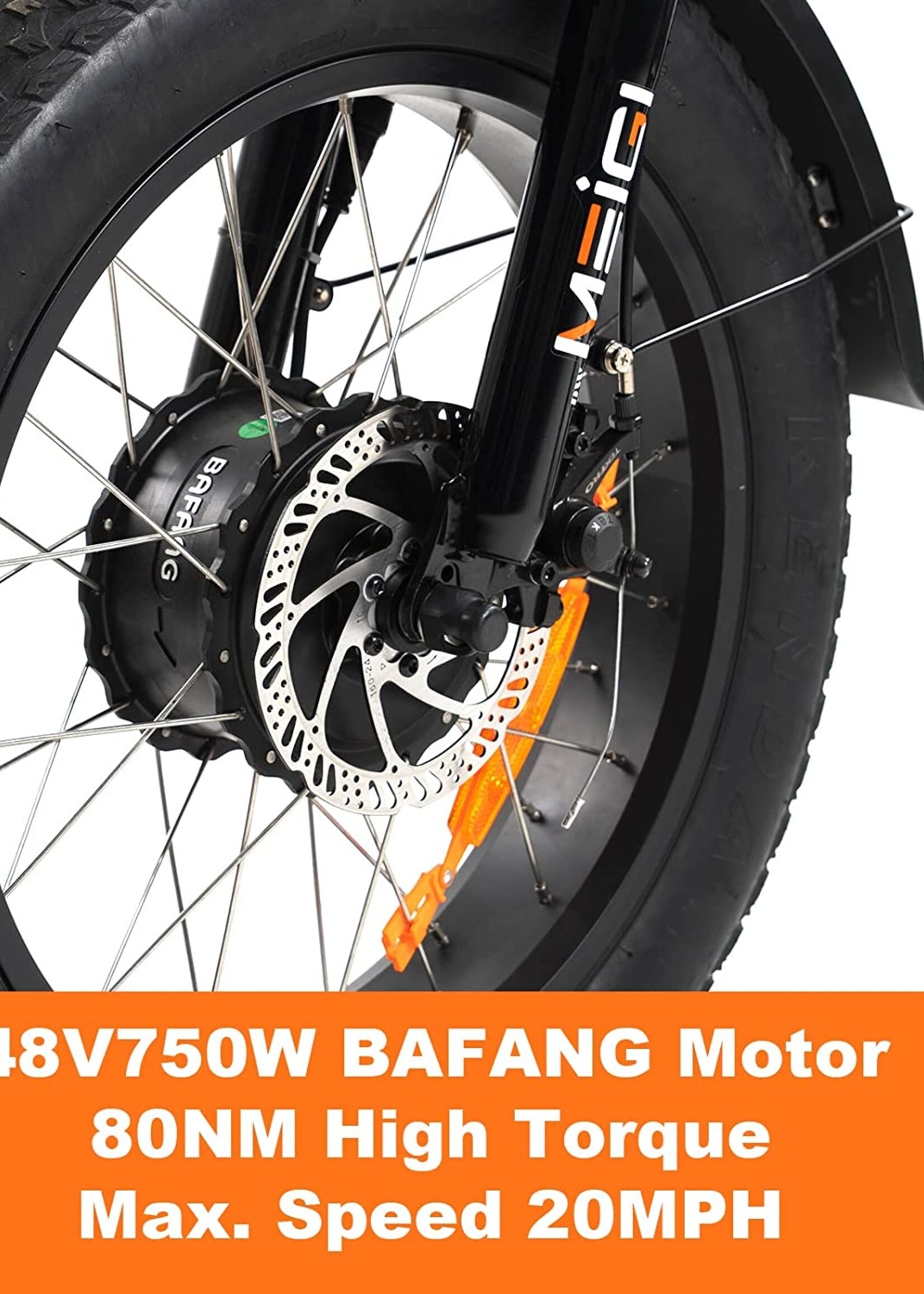 DW MEIGI FAT TIRE ELECTRIC TRICYCLE MG1703 WHITE