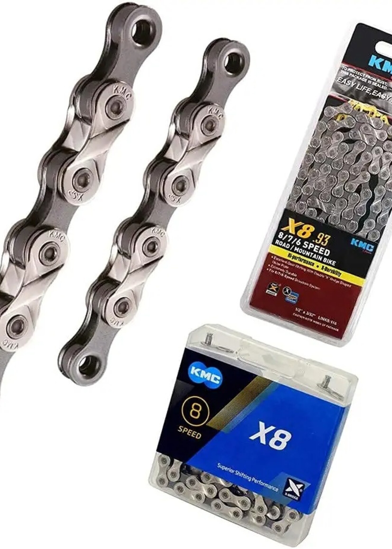 KMC KMC X8 Chain - 8-Speed 116 Links Silver/Gray