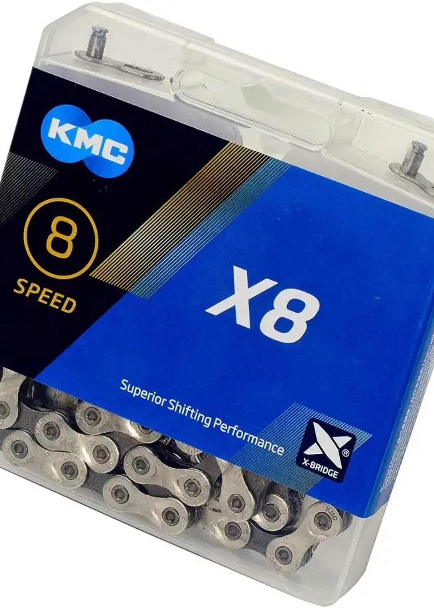 KMC KMC X8 Chain - 8-Speed 116 Links Silver/Gray