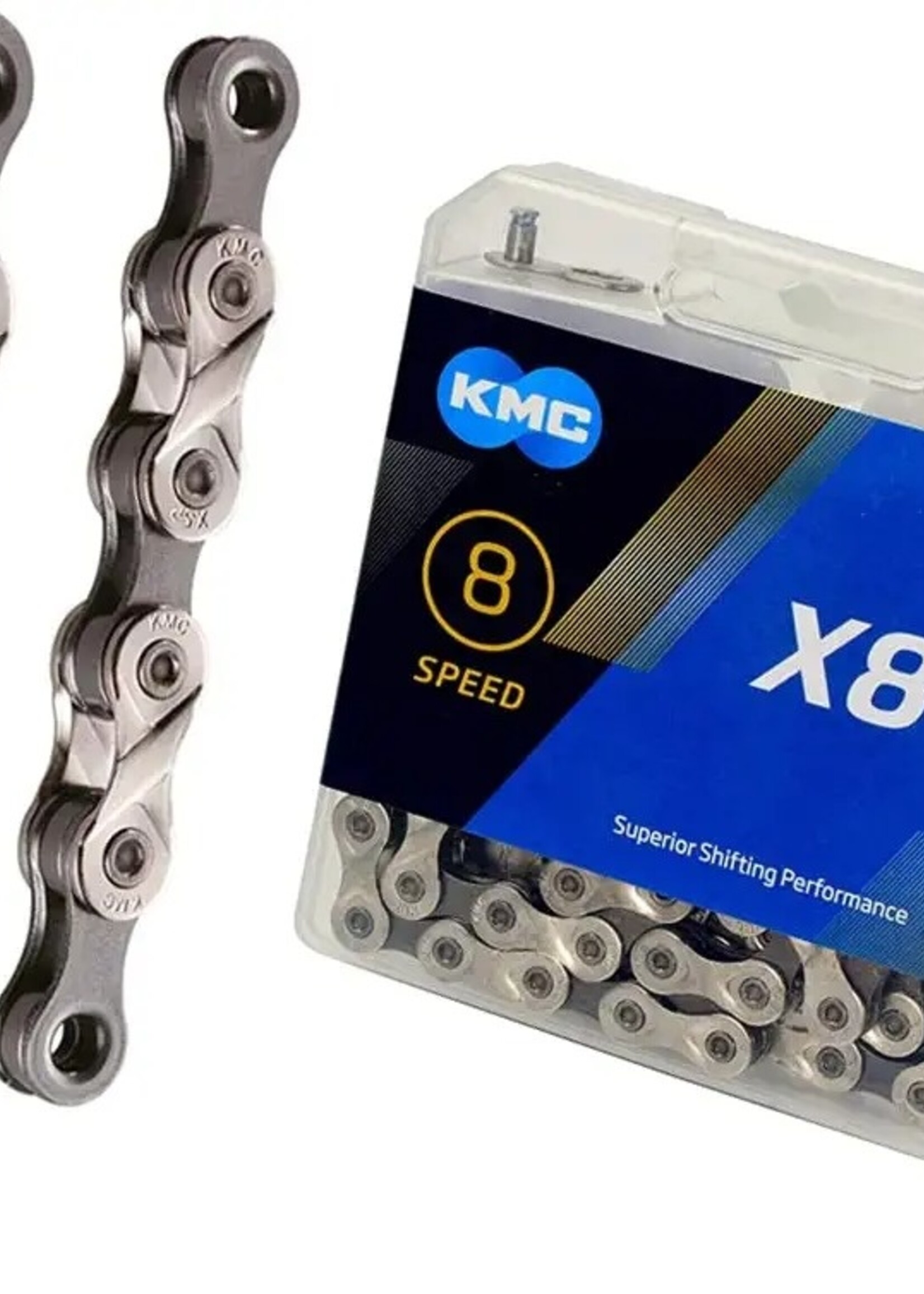 KMC KMC X8 Chain - 8-Speed 116 Links Silver/Gray