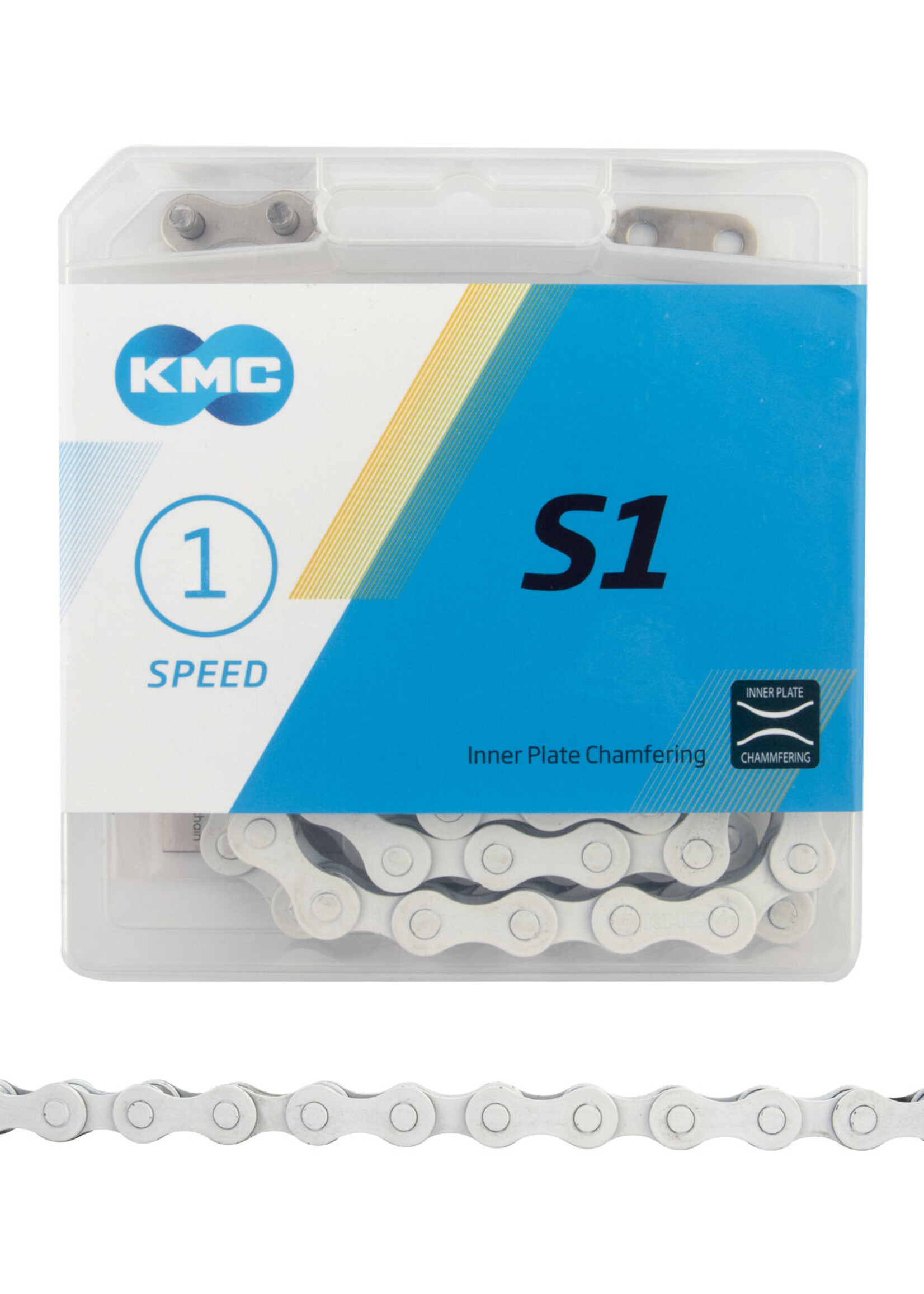 KMC KMC, S1, Chain, Speed: 1, 1/8'', Links: 112, White