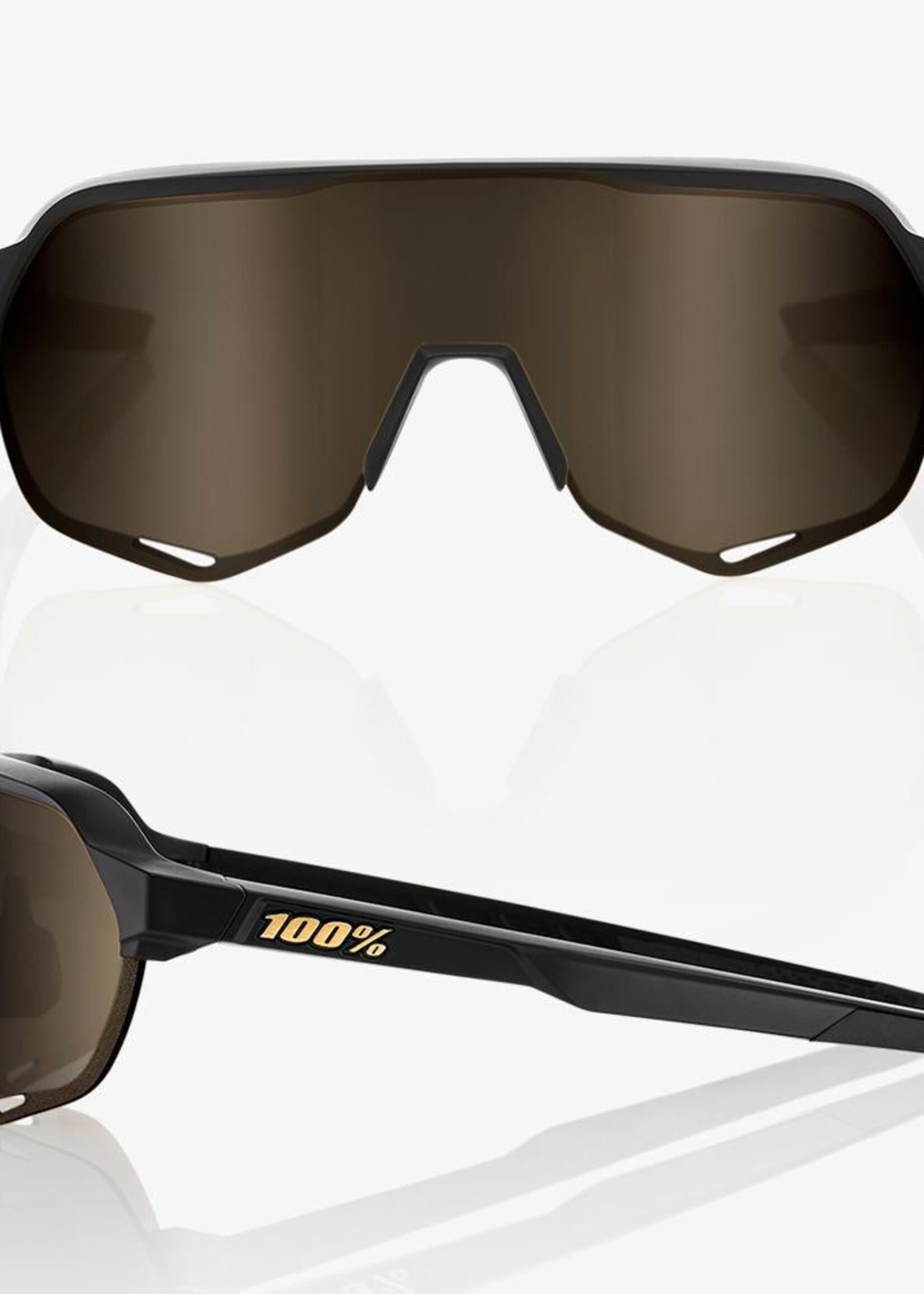 S2 - Matte Black - Soft Gold Mirror Lens