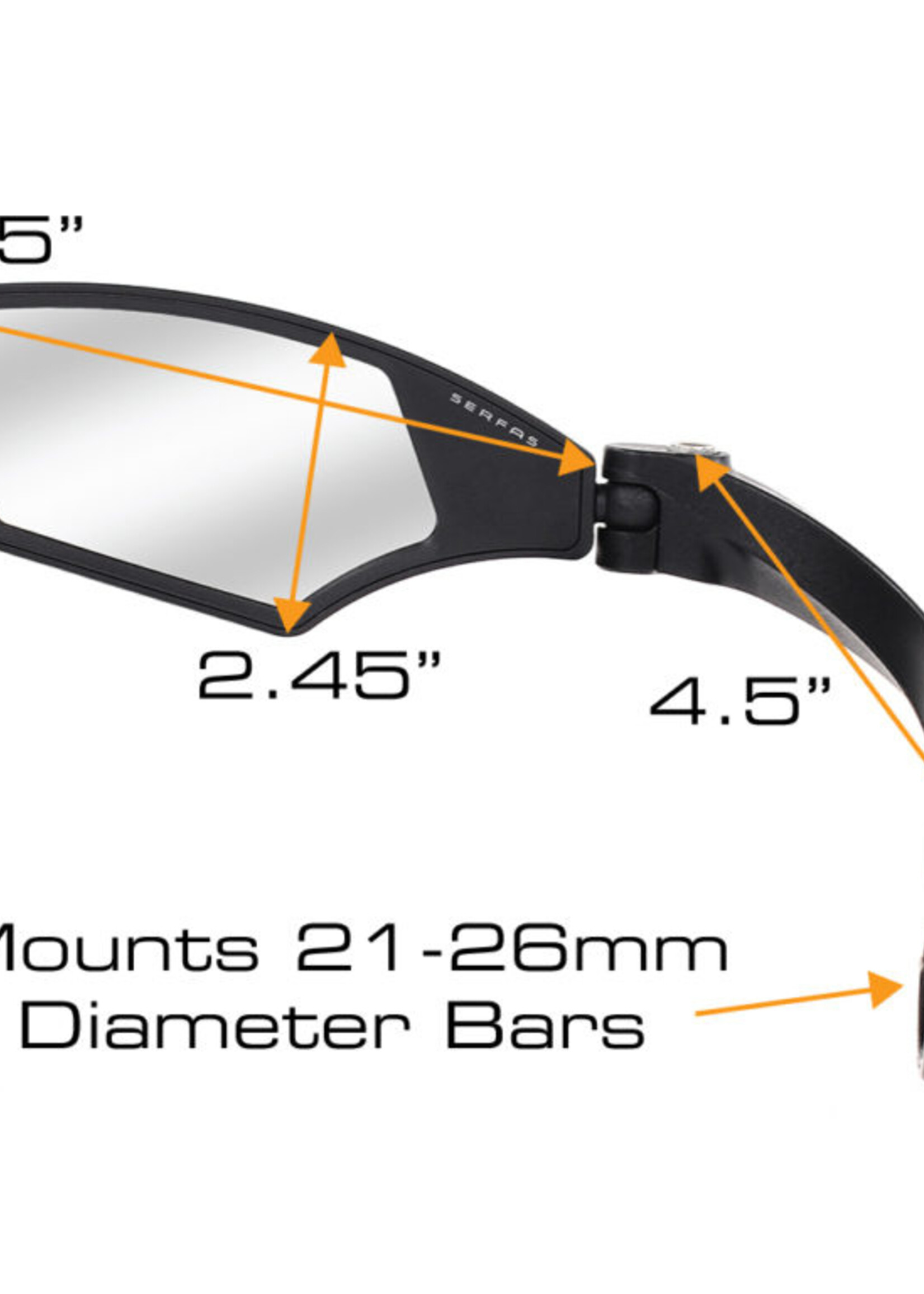 Serfas Mirror Handle Bar Mirror Glass Lens (Left)