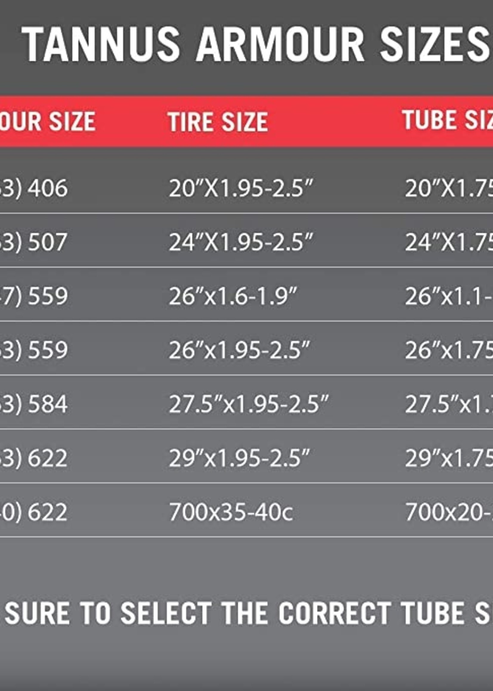 Tannus Armour Inserts - 29x1.95-2.5 (50-63)