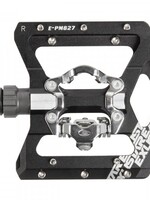 EXUSTAR PM827 SPD AL ONE-SIDE PLATFORM ATB PEDALS BLK 406g
