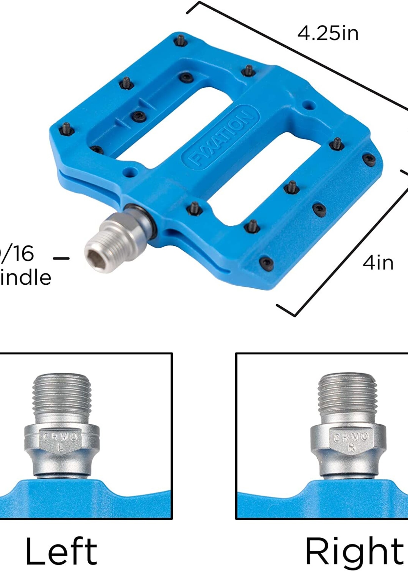 Fyxation MESA-MP NYLON PLATFORM PEDALS W/PINS 9/16" BLU