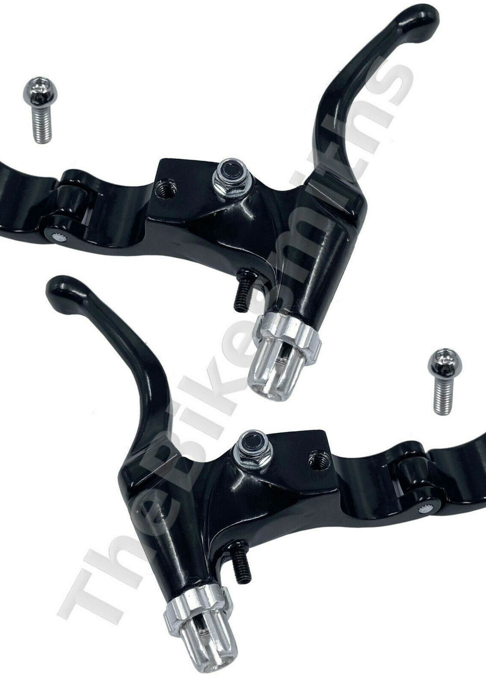FS-428 LH HINGED BMX CALIPER/CANTI/U BRAKE LEVER BLACK/SILVER