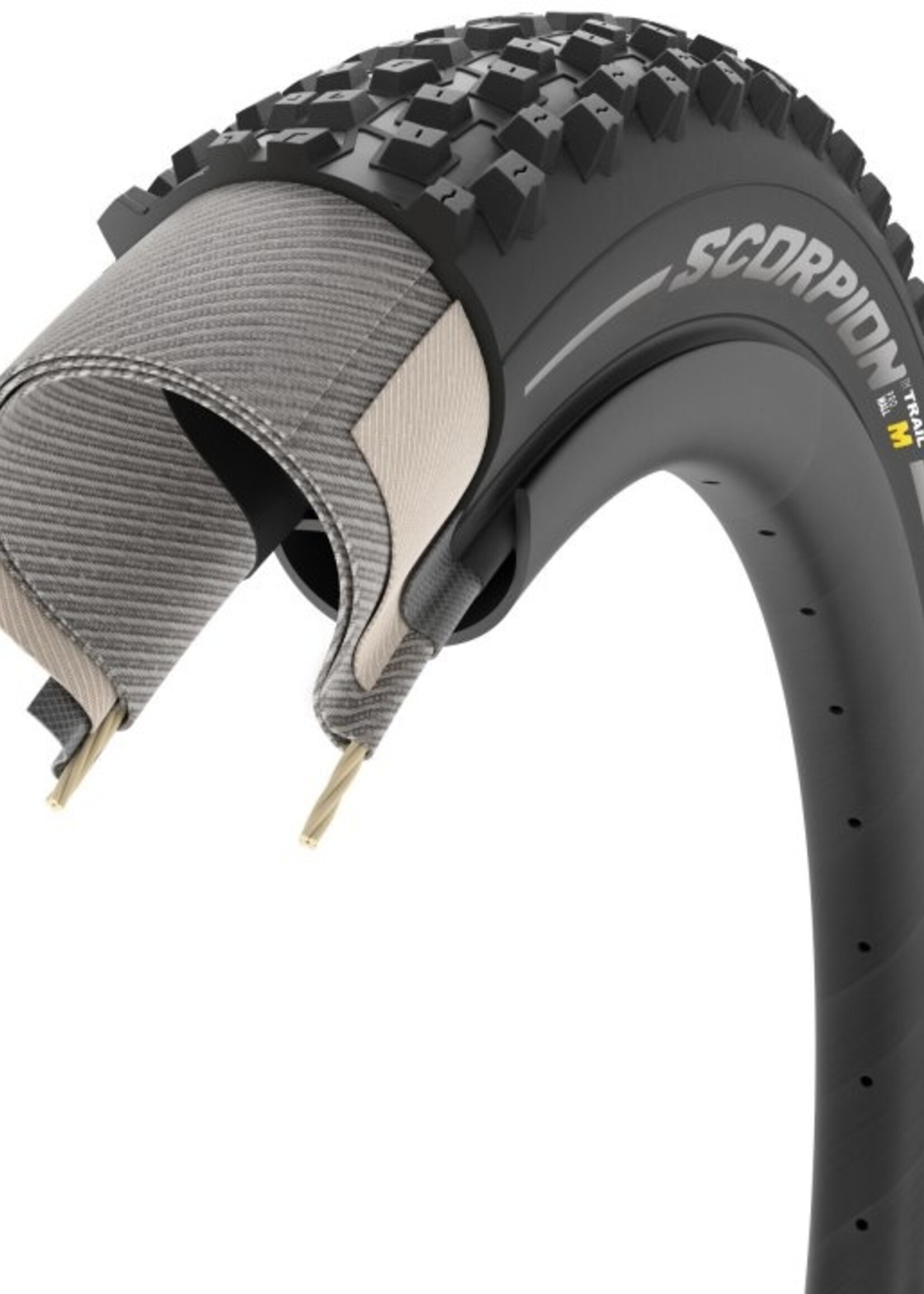 PIRELLI Pirelli, Scorpion Trail M, Mountain Tire, 29x2.60, Folding, Tubeless Ready, SmartGRIP, ProWALL, 60TPI, Black