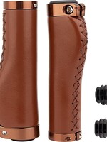 Leather Grips Brown 3/8 Speed