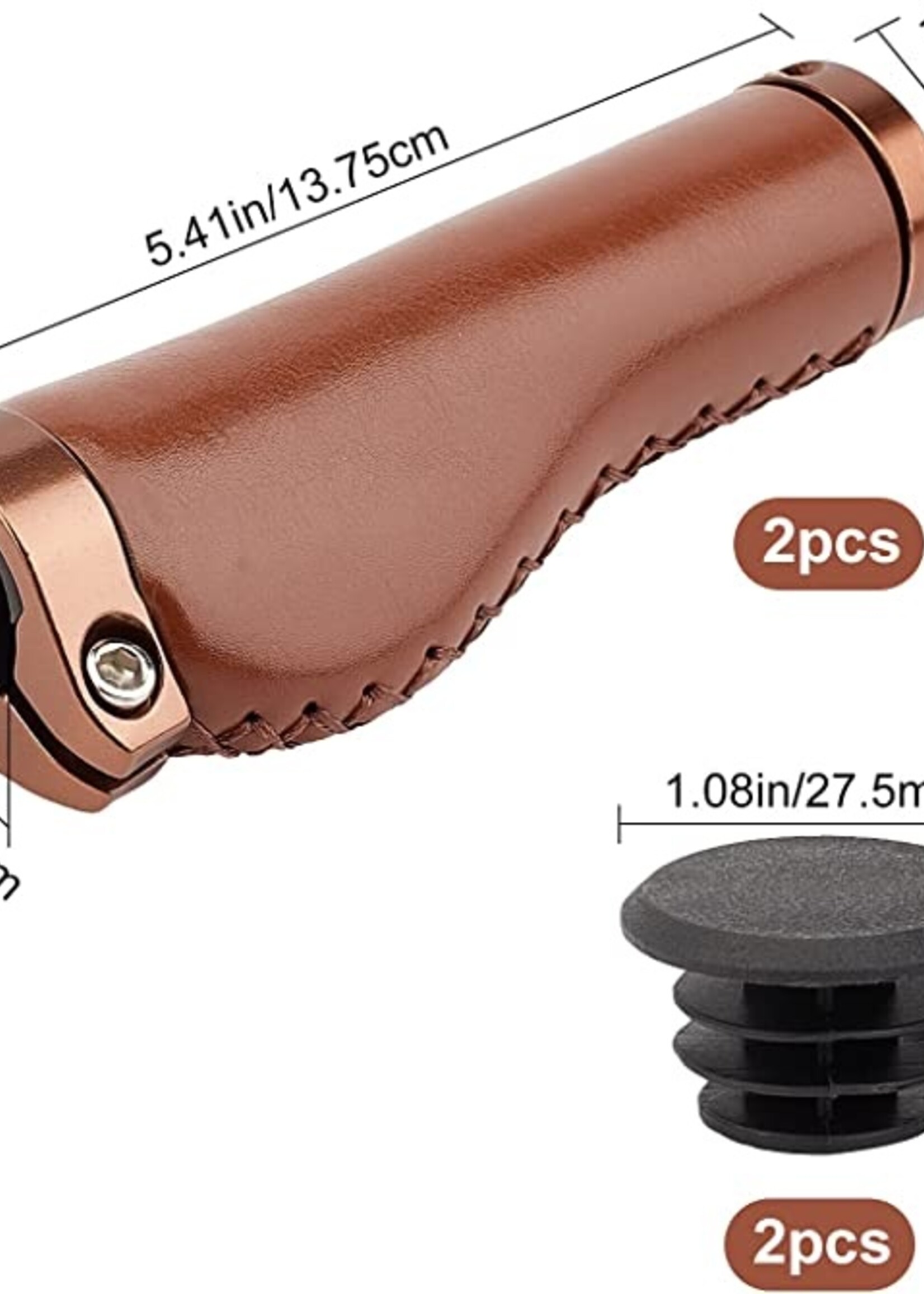 Leather Grips Brown 3/8 Speed