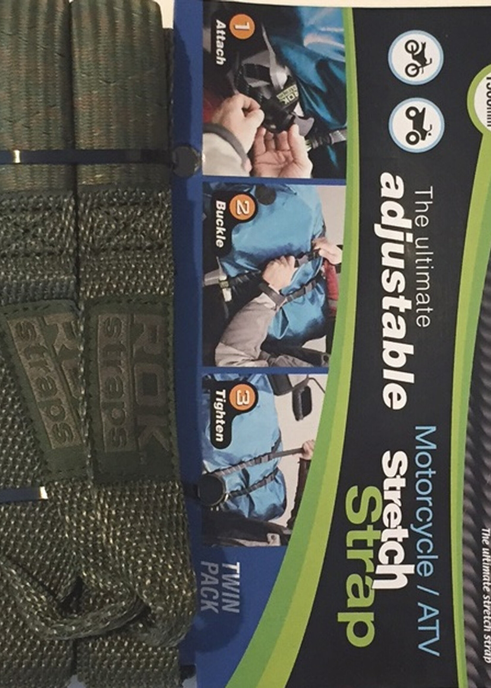 ROK Straps Motorcycle Adjustable Strap 60 x 1 inch Green Camo