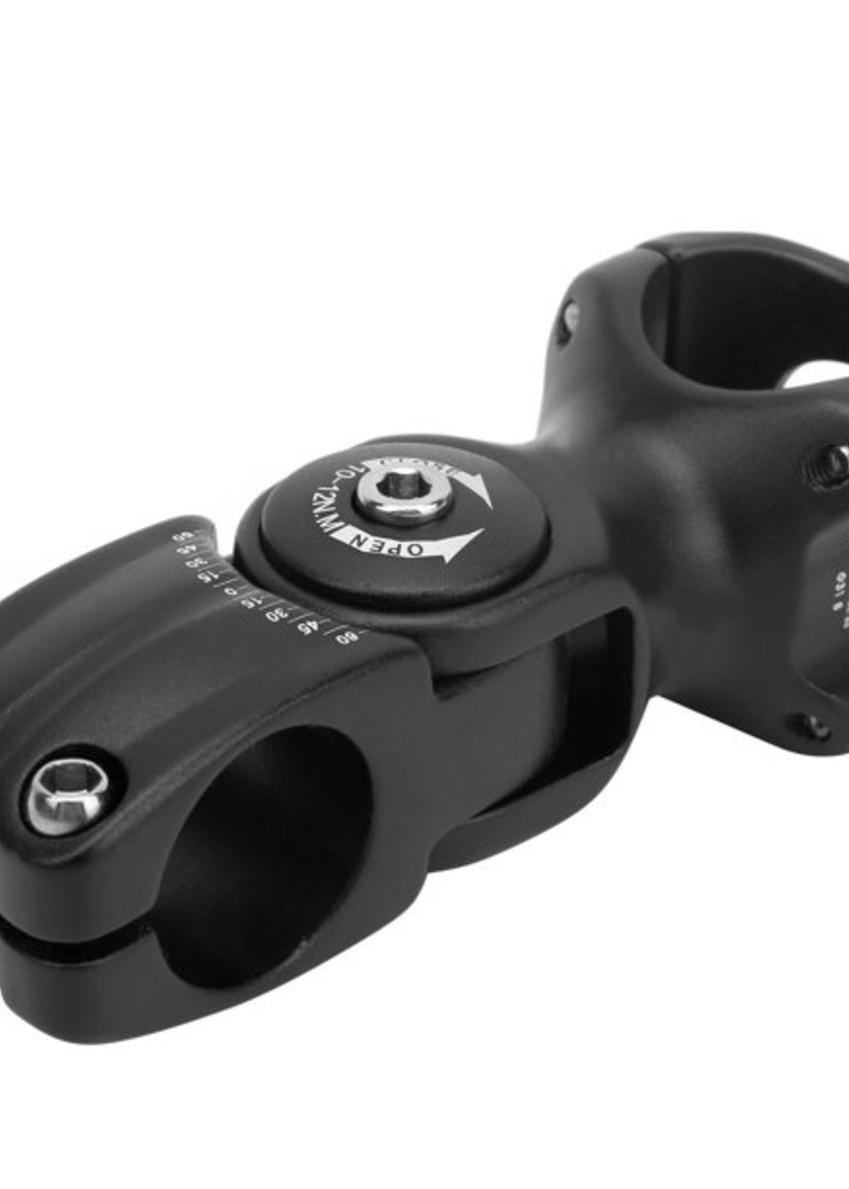 KALLOY AS-7300 ADJ. AHEAD STEM W/RISER 31.8x90mm MATTE BLK