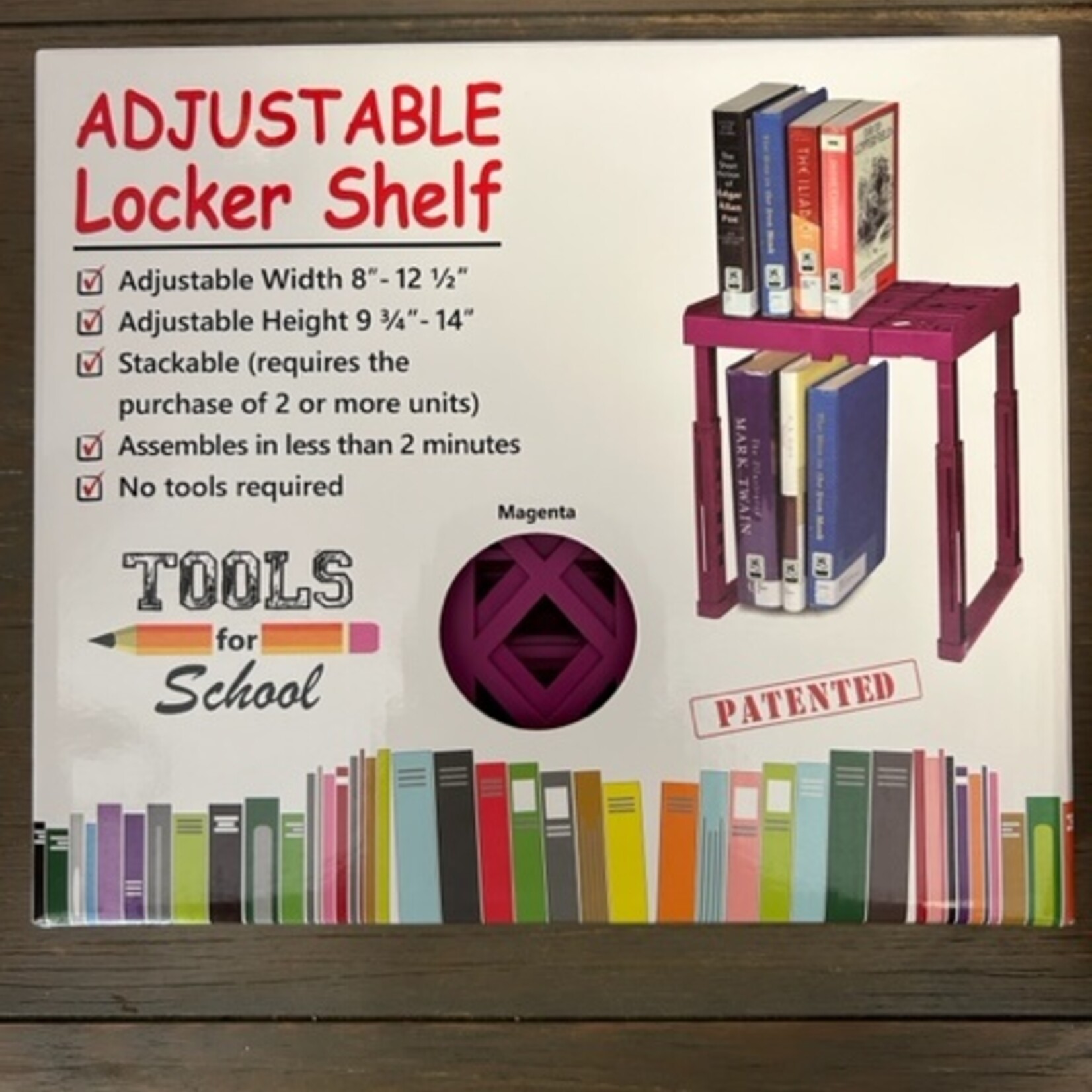 Adjustable Locker Shelf  - Magenta