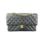 Chanel Classic Double Flap Quilted Caviar Golden-Tone Medium Black