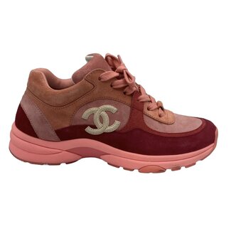 Chanel Chanel Low Top Trainer CC Coral red (size-7US) pre owned