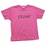 Loose Celine t shirt cranberry Pink / black (size-x large) pre owned