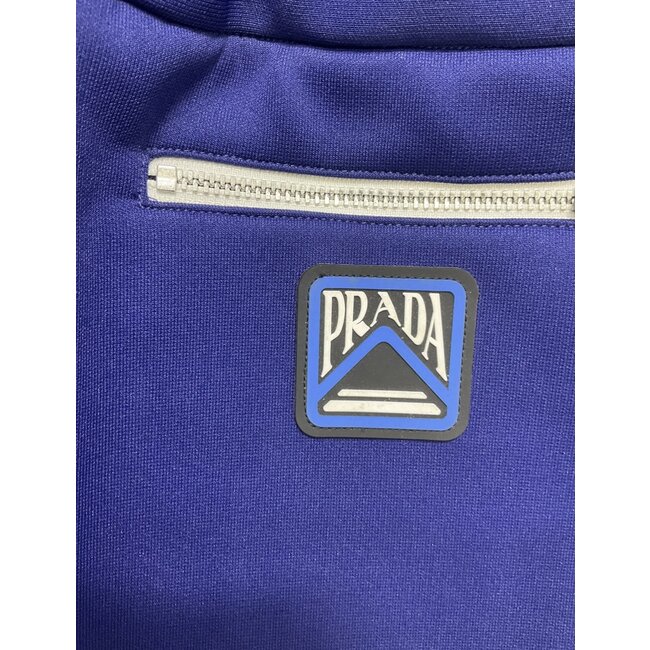 Prada Techno Jersey Joggers In Cobalt Blue (Size-Small) pre owned