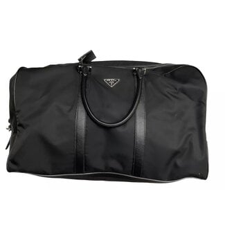 Prada Prada Re-Nylon and Saffiano Leather Duffel Bag (pre owned)