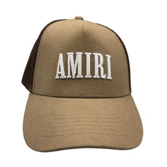 Amiri Amiri Core Logo Trucker Hat Beige and Brown (pre owned)