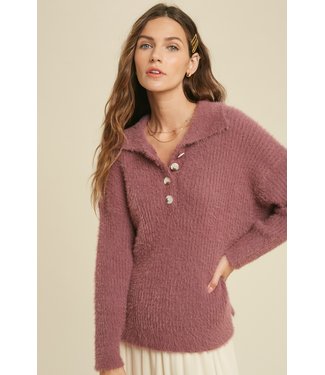 Wishlist Brushed Collared Sweater