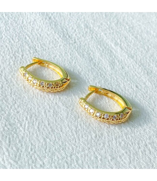 Tapered Thick Pave Earrings