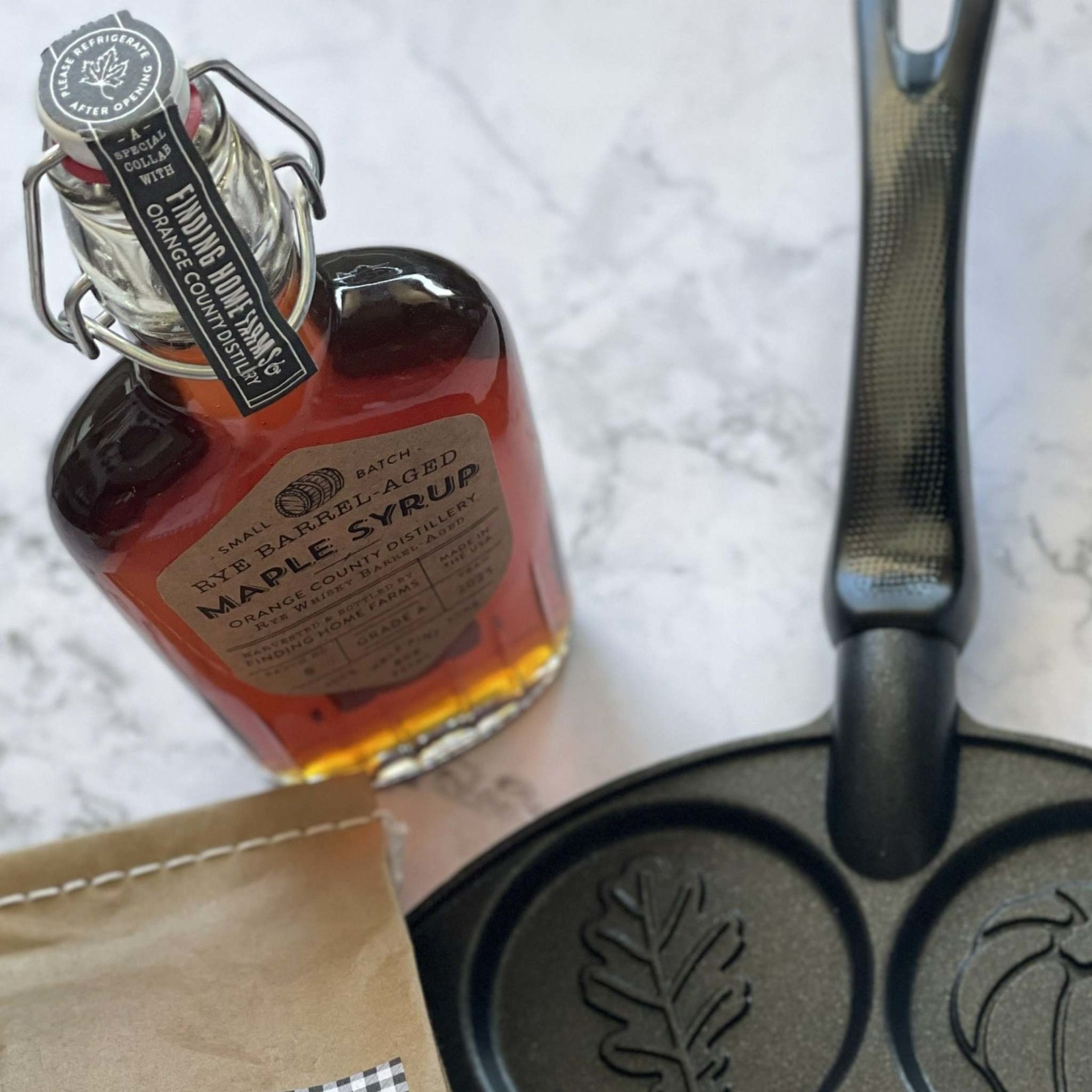 Finding Home Farms Rye Barrel-Aged Maple Syrup -Swingtop Bottle