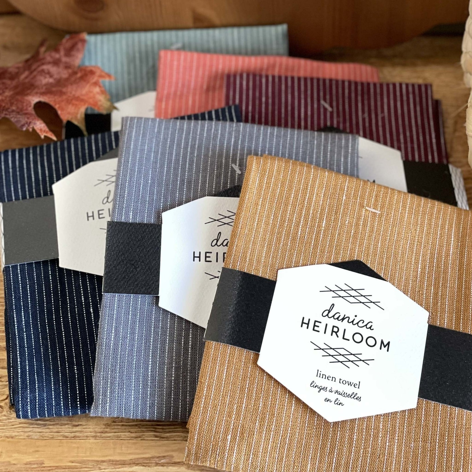 Heirloom Linen Dishtowel /  Shadow