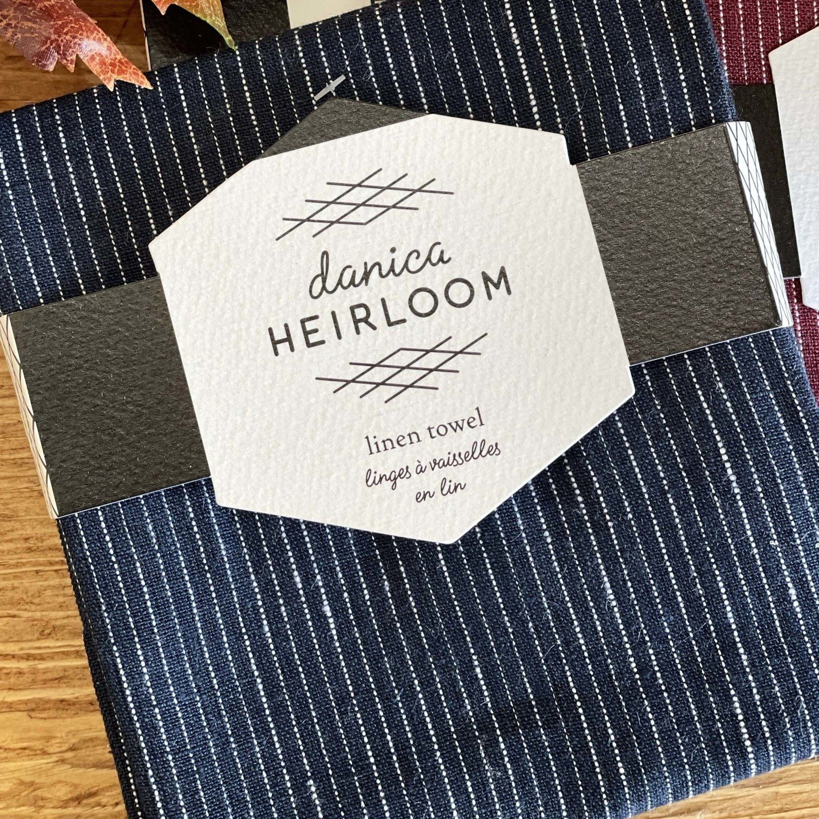 Heirloom Linen Dishtowel  /  Midnight
