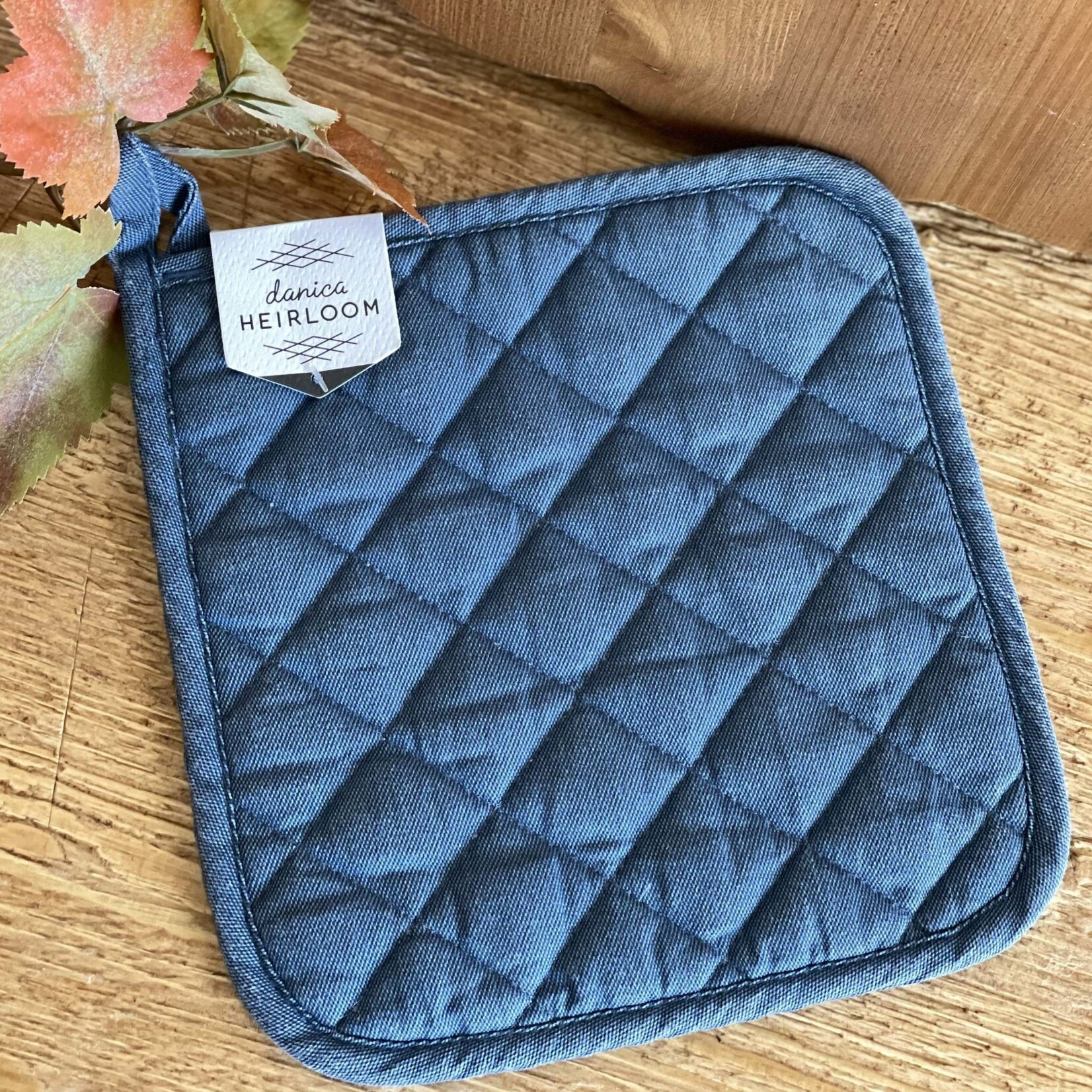 Now Designs Stonewash Heirloom Potholders  /  Midnight