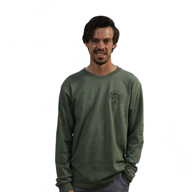 Prairie Mtn Screening Long Sleeve Crew Neck Colorado Mountain T-Shirt