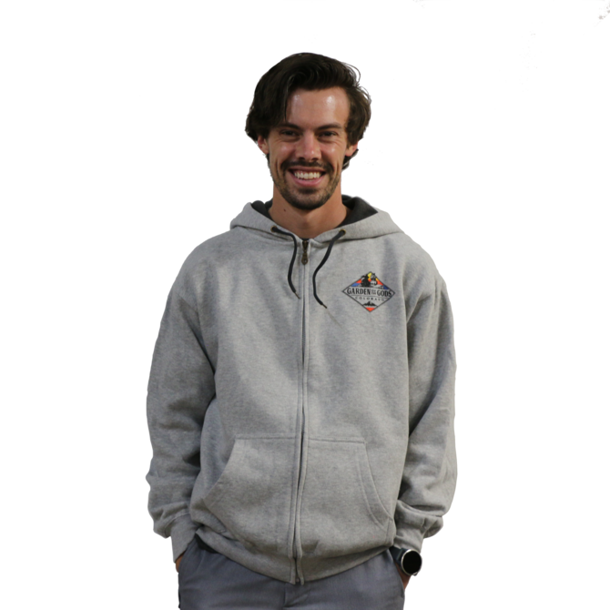 Prairie Mtn Screening Zip-Up Hooded Garden of the Gods Sweatshirt
