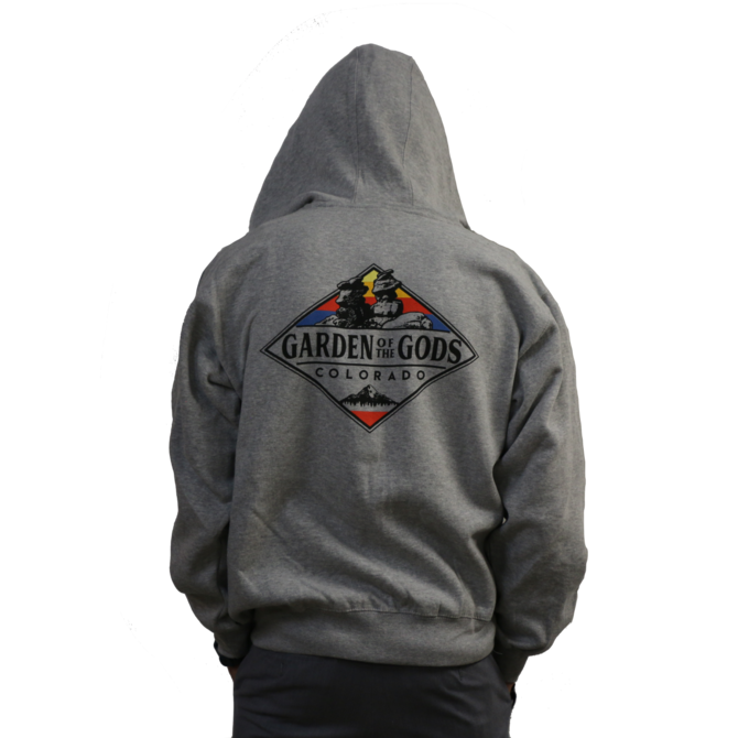 Prairie Mtn Screening Zip-Up Hooded Garden of the Gods Sweatshirt