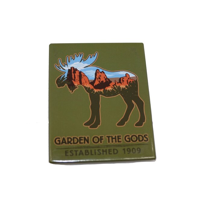 Moose and Garden of the Gods Silhouette Magnet