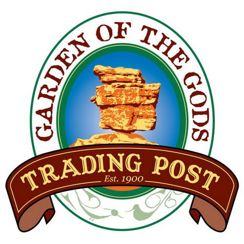 Garden of the Gods Trading Post logo with Balanced Rock
