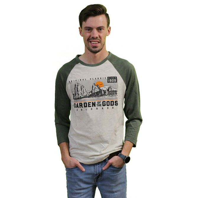 EMI SPORTSWEAR 3/4 Sleeve Garden of the Gods Baseball T-Shirt