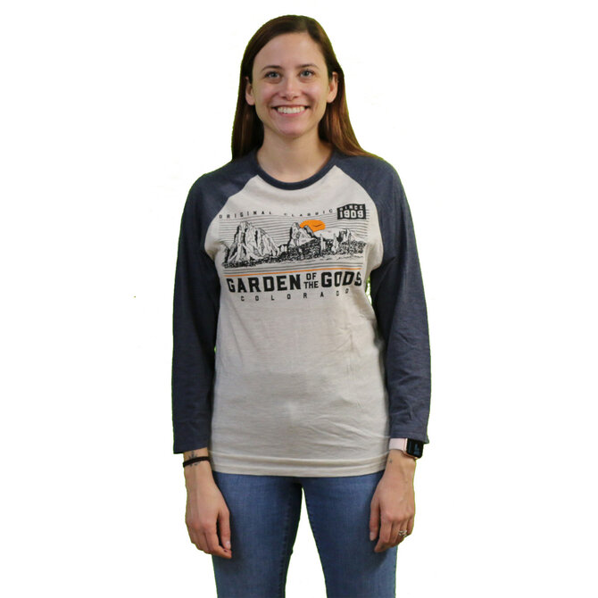 EMI SPORTSWEAR 3/4 Sleeve Garden of the Gods Baseball T-Shirt