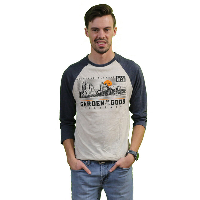 EMI SPORTSWEAR 3/4 Sleeve Garden of the Gods Baseball T-Shirt