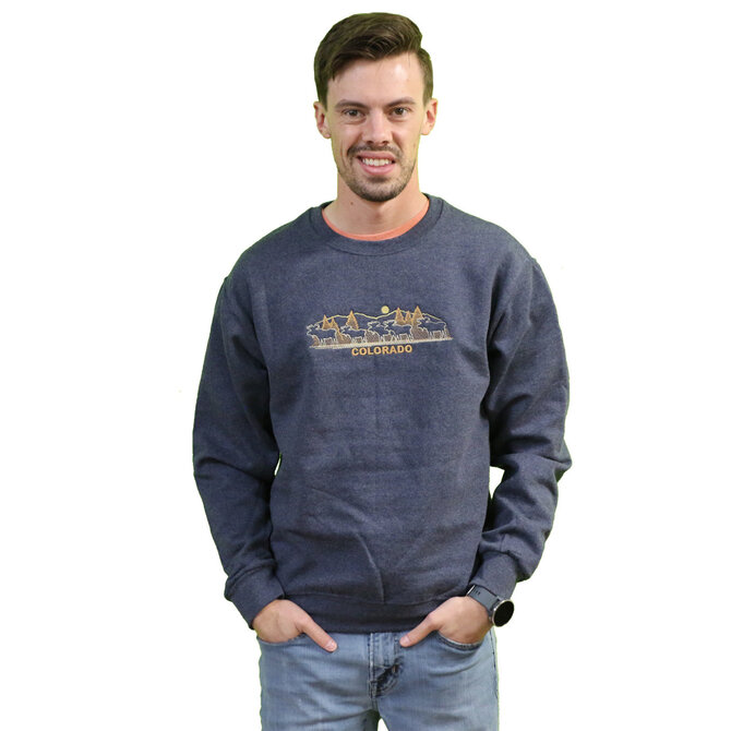 BOULDER CANYON APPAREL Colorado Moose Crew Neck Sweatshirt