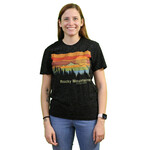 AMERICAN RESORT GEAR Painted Mountain Sunset Colorado T-Shirt - Black