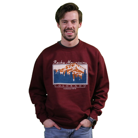Prairie Mtn Screening Diesel Rocky Mountains Colorado Crew Neck Long Sleeve Sweatshirt