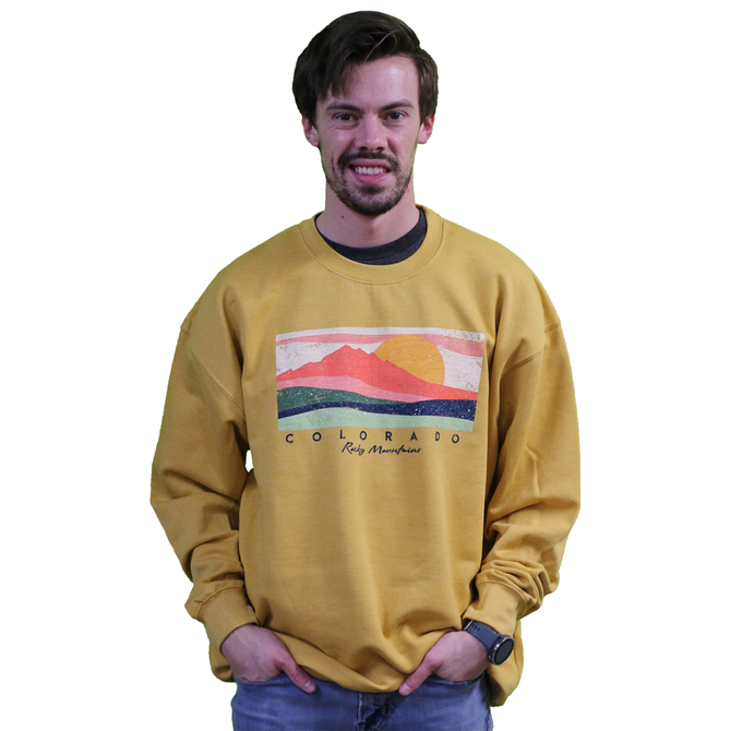Prairie Mtn Screening Colorado Sunny Crew Neck Sweatshirt