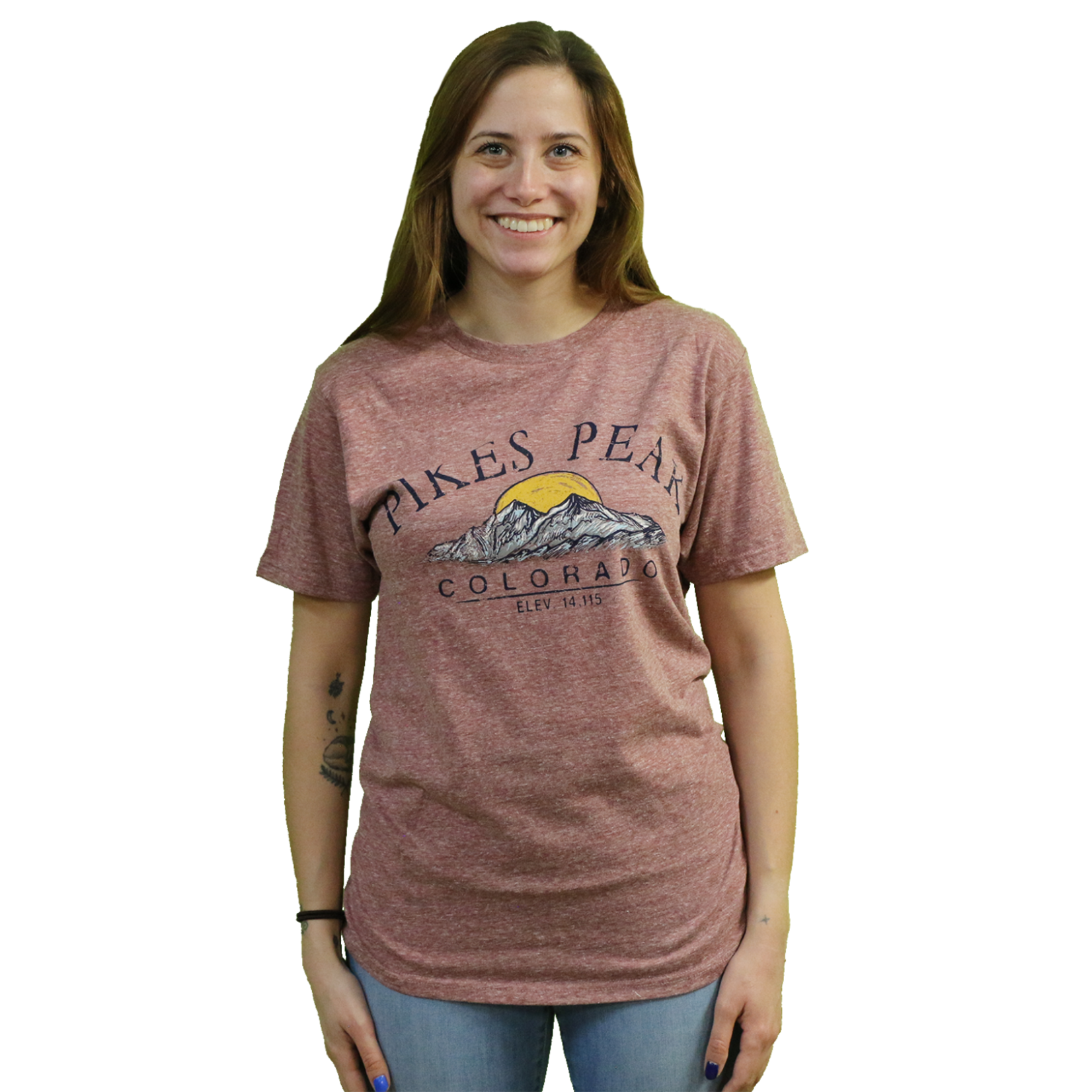 Prairie Mtn Screening Distressed Pikes Peak Colorado T-Shirt