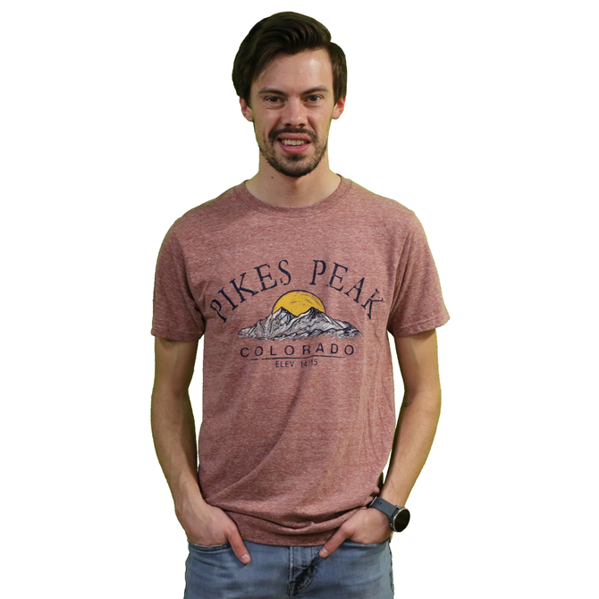 Prairie Mtn Screening Distressed Pikes Peak Colorado T-Shirt