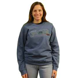 WORLDWIDE SPORTSWEAR Pine Row Moose Colorado Crew Neck Sweatshirt