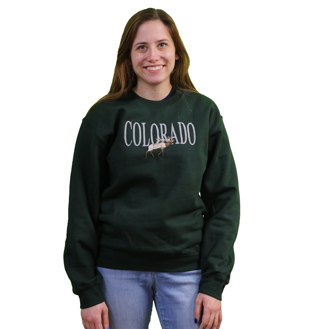 WORLDWIDE SPORTSWEAR Colorado Big Elk Crew Neck Sweatshirt