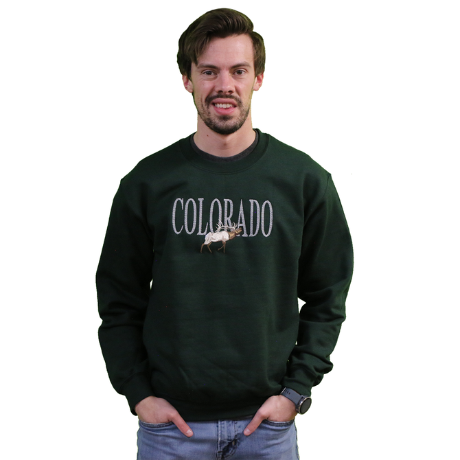 WORLDWIDE SPORTSWEAR Colorado Big Elk Crew Neck Sweatshirt