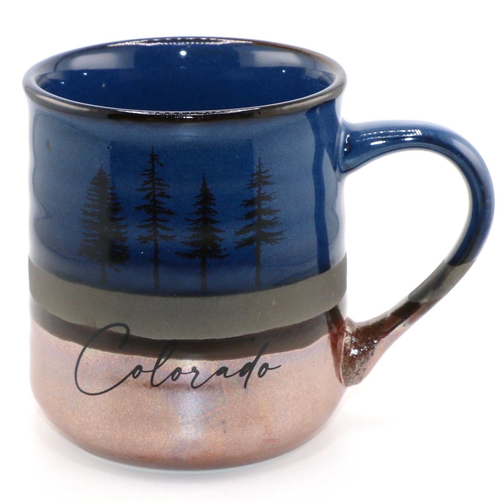 A&f Souvenir Copper Bottom Stoneware Mug - Navy