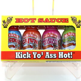 SOUTHWEST SPECIALTY FOOD Ass Kickin' Hot Sauce Mini Bottle 4-Pack
